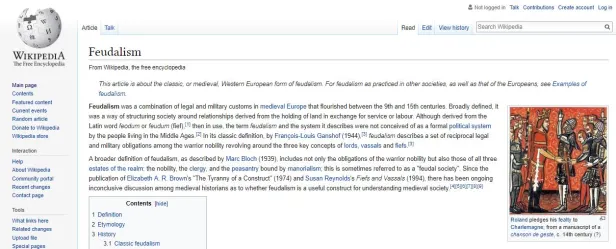 Feudalism Wikipedia Summary